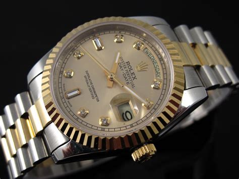 rolex two tone presidential band|Rolex datejust with president bracelet.